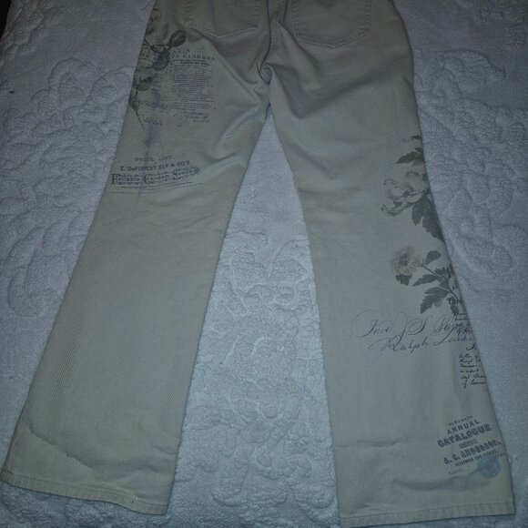 NWOT RARE Ralph Lauren Botanical Cream Jeans (8) - Picture 10 of 13